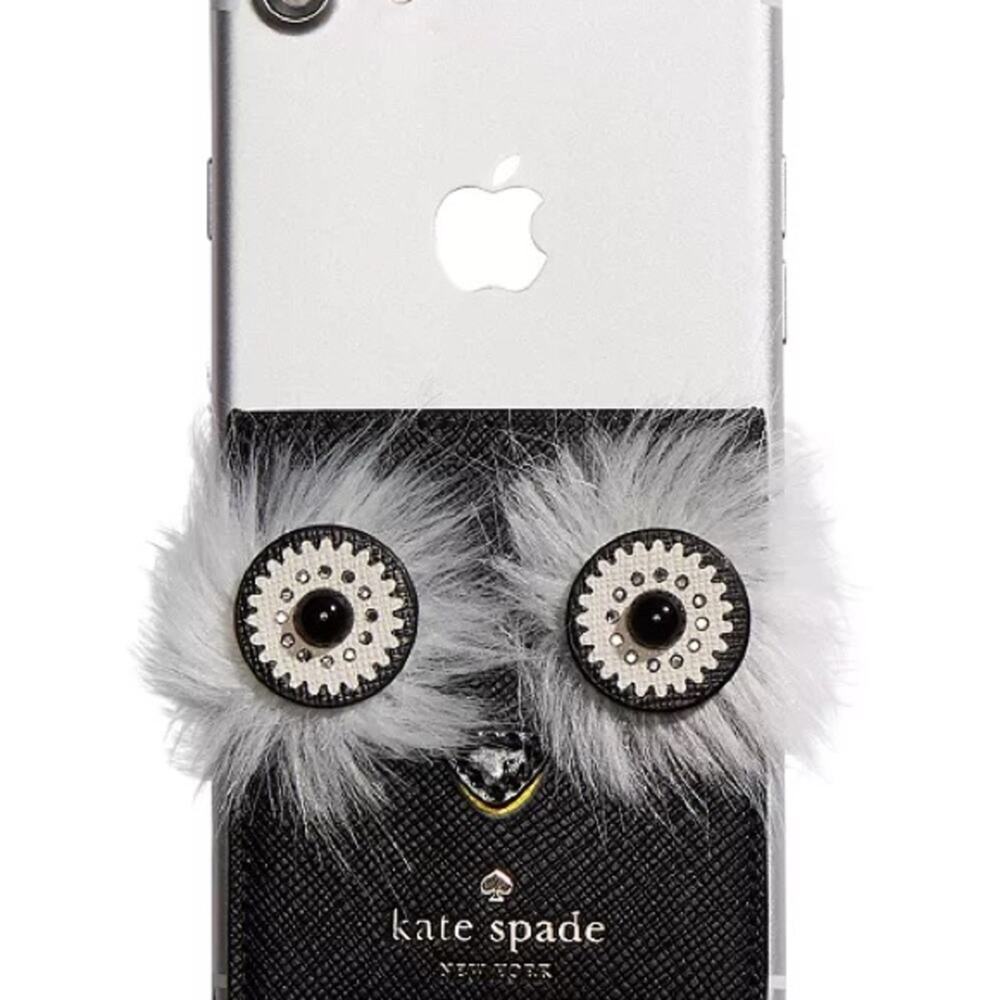 Kate Spade - Penguin Phone Sticker Pocket, Black and Gray, NWOT - Picture 6 of 6
